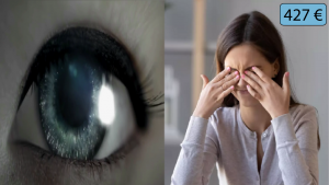 oeil et femme souffrant des yeux